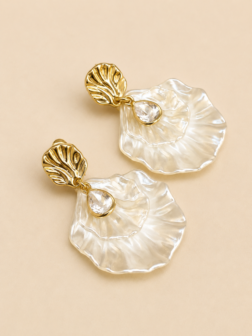 Midye Küpe - 14K