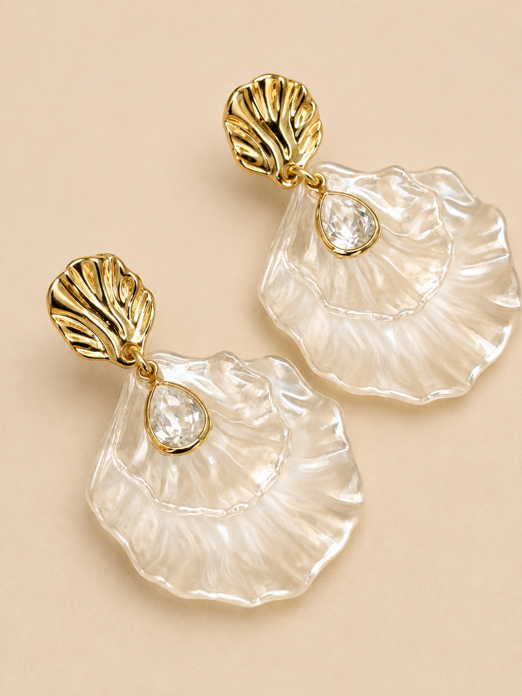 Midye Küpe - 14K