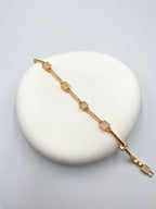 Mat Taş Detaylı Kare Bileklik