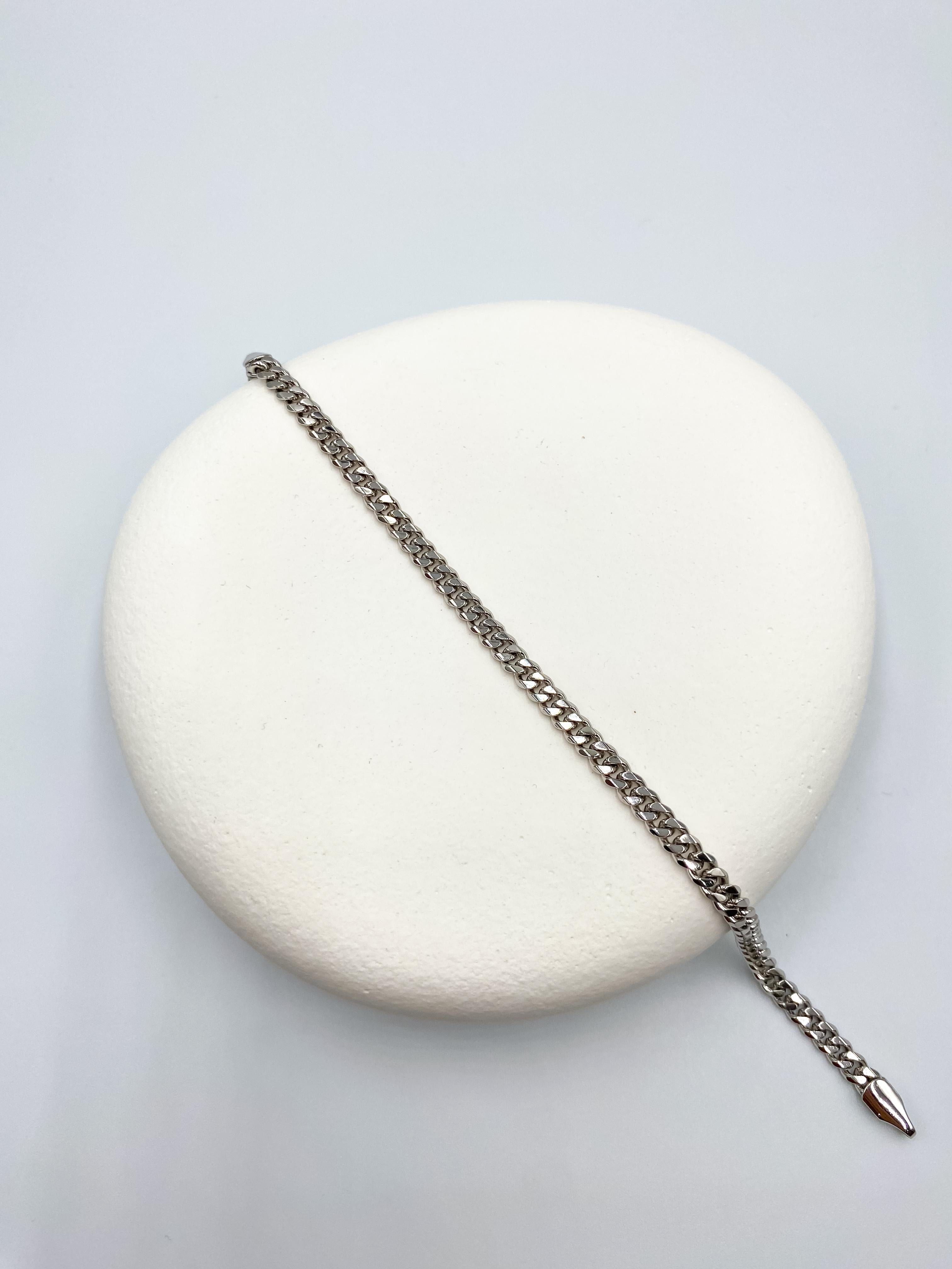 Gümüş Renk Modern Zincir Bileklik