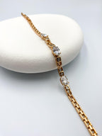 Oval Taş Detaylı Modern Çelik Bileklik