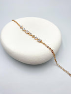 Karışık Kesim Taşlı Ayarlanabilir Zarif Bileklik