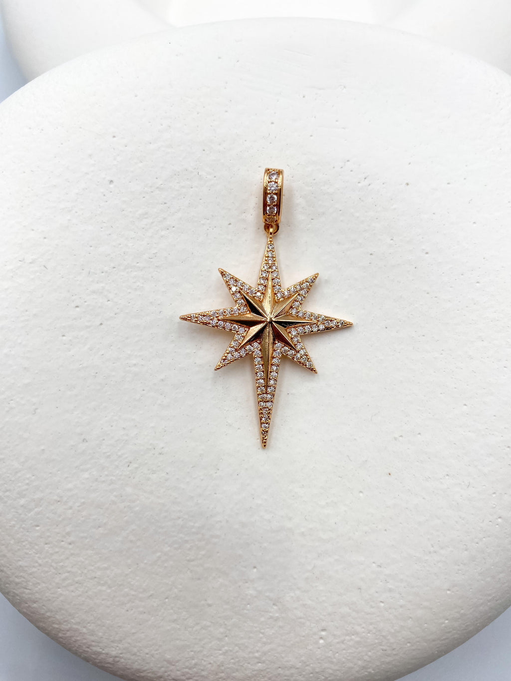 Işıltılı Kuzey Yıldızı Kolye Ucu