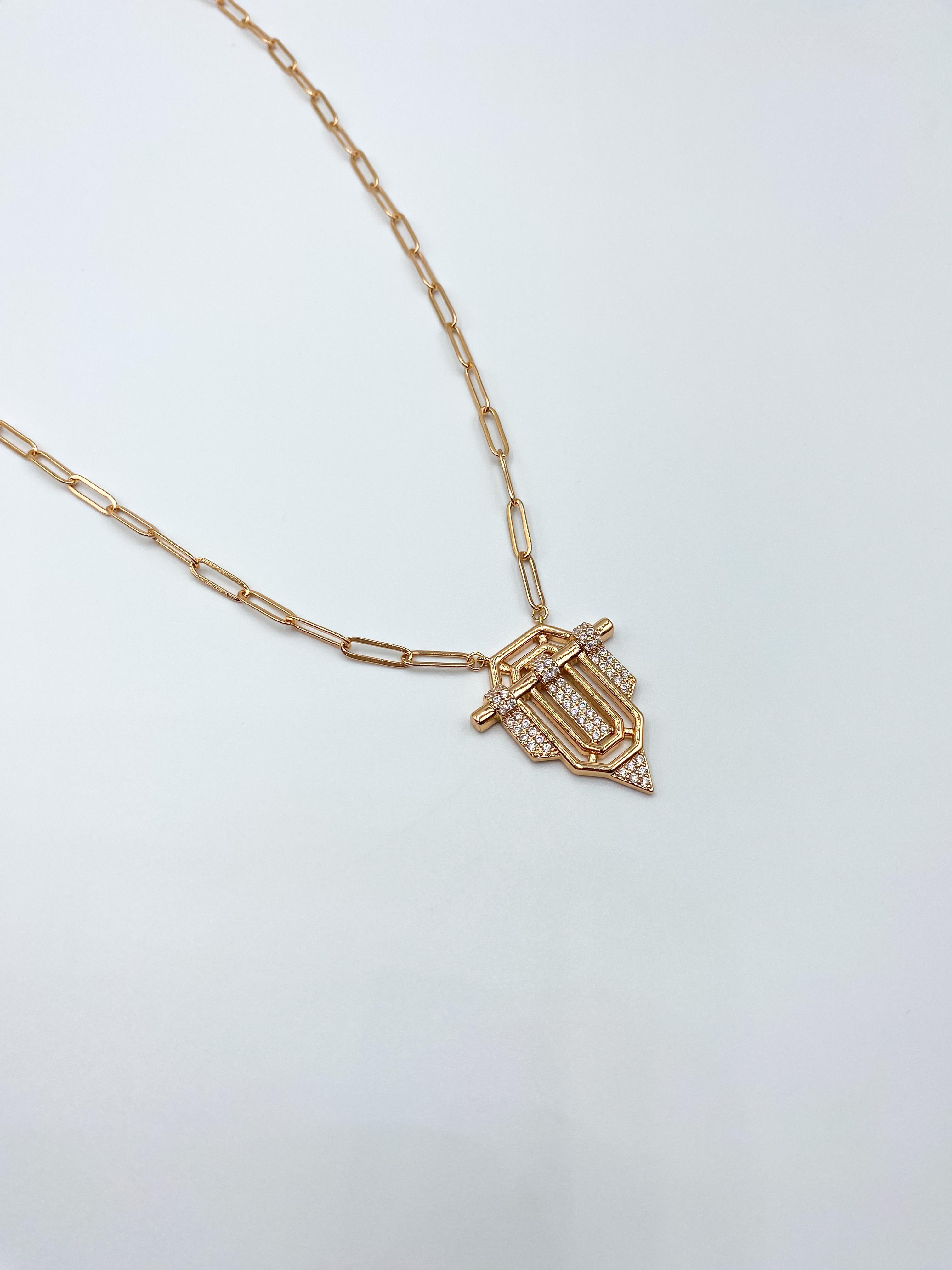 Büyük Taşlı Zincir Serenay  Kolye