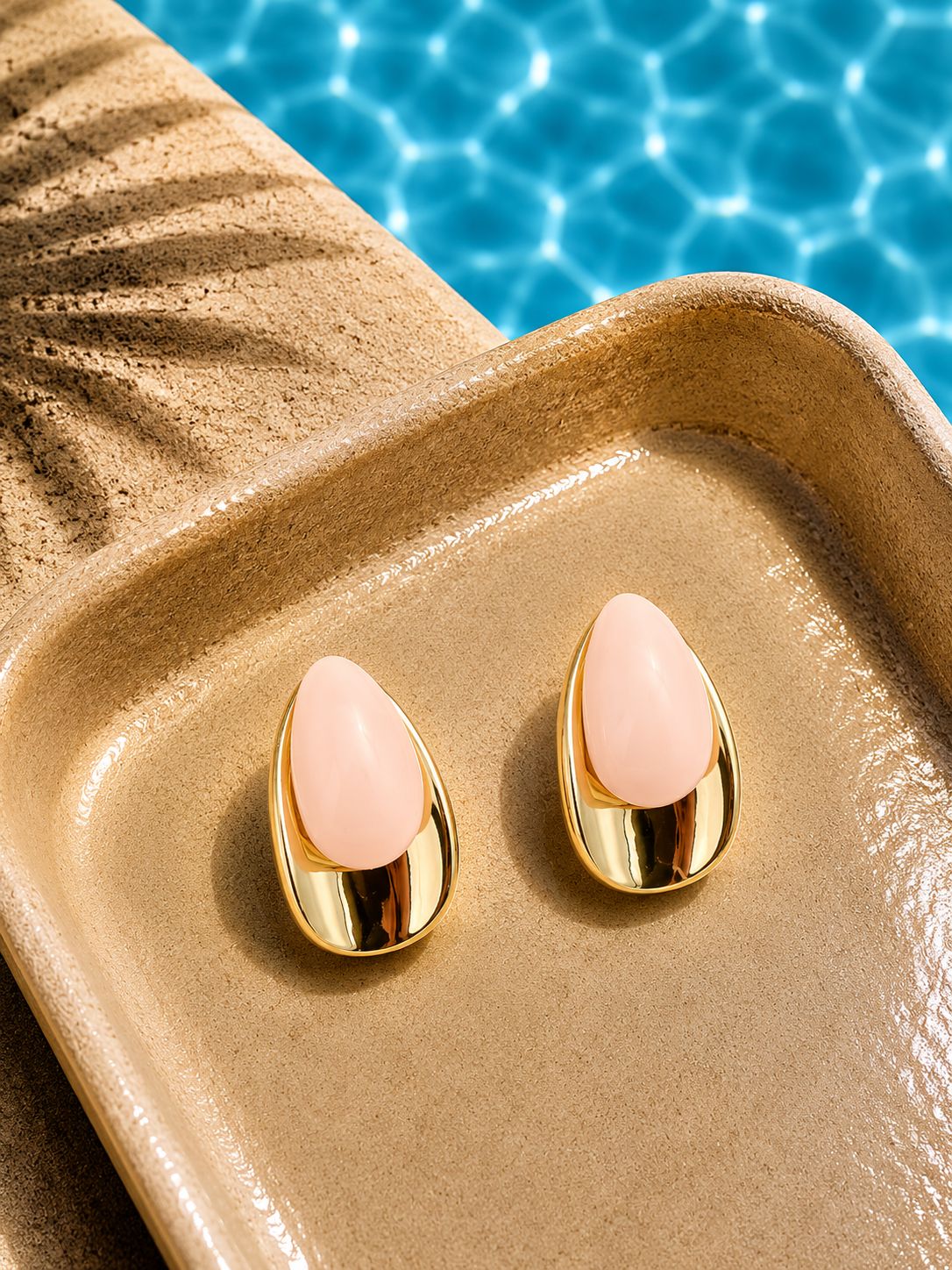 Pembe Drop Küpe - 14K
