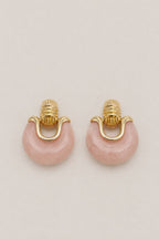 Vintage Pembe Küpe - 14K