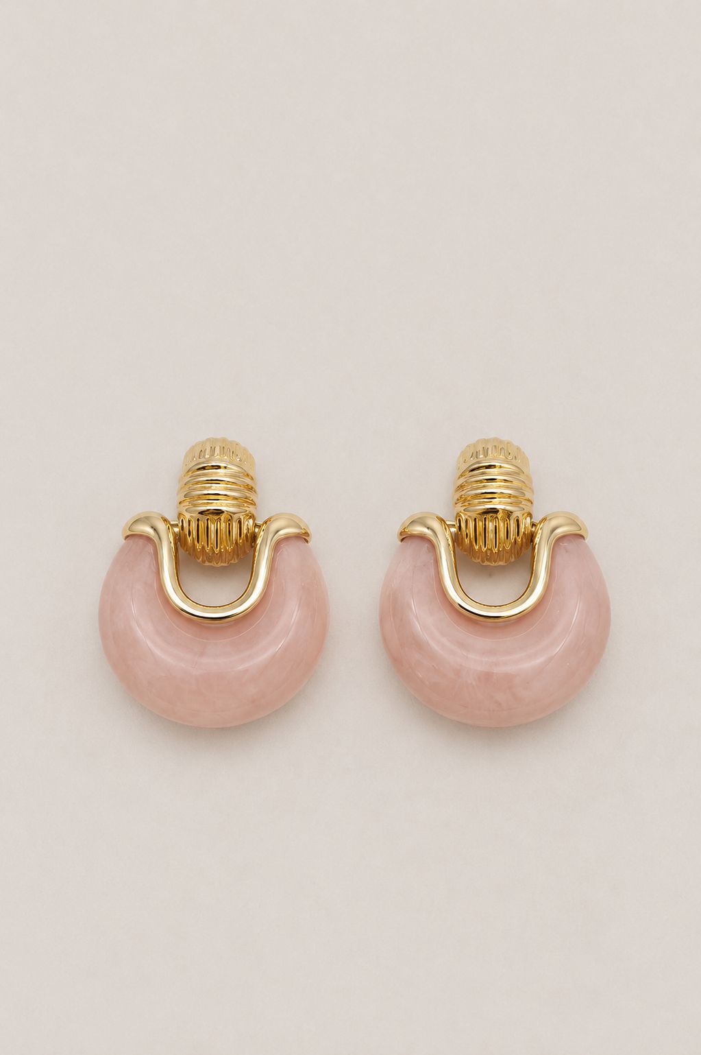 Vintage Pembe Küpe - 14K