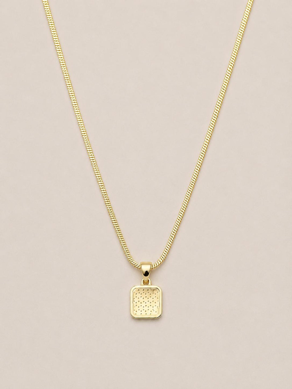 Kare Uçlu Zarif Kolye - 14K