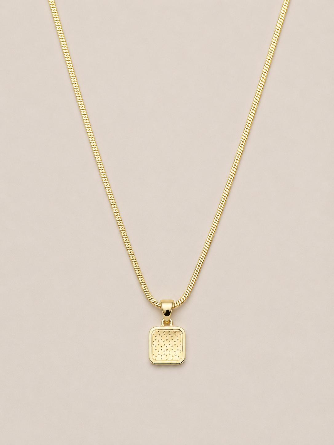 Kare Uçlu Zarif Kolye - 14K