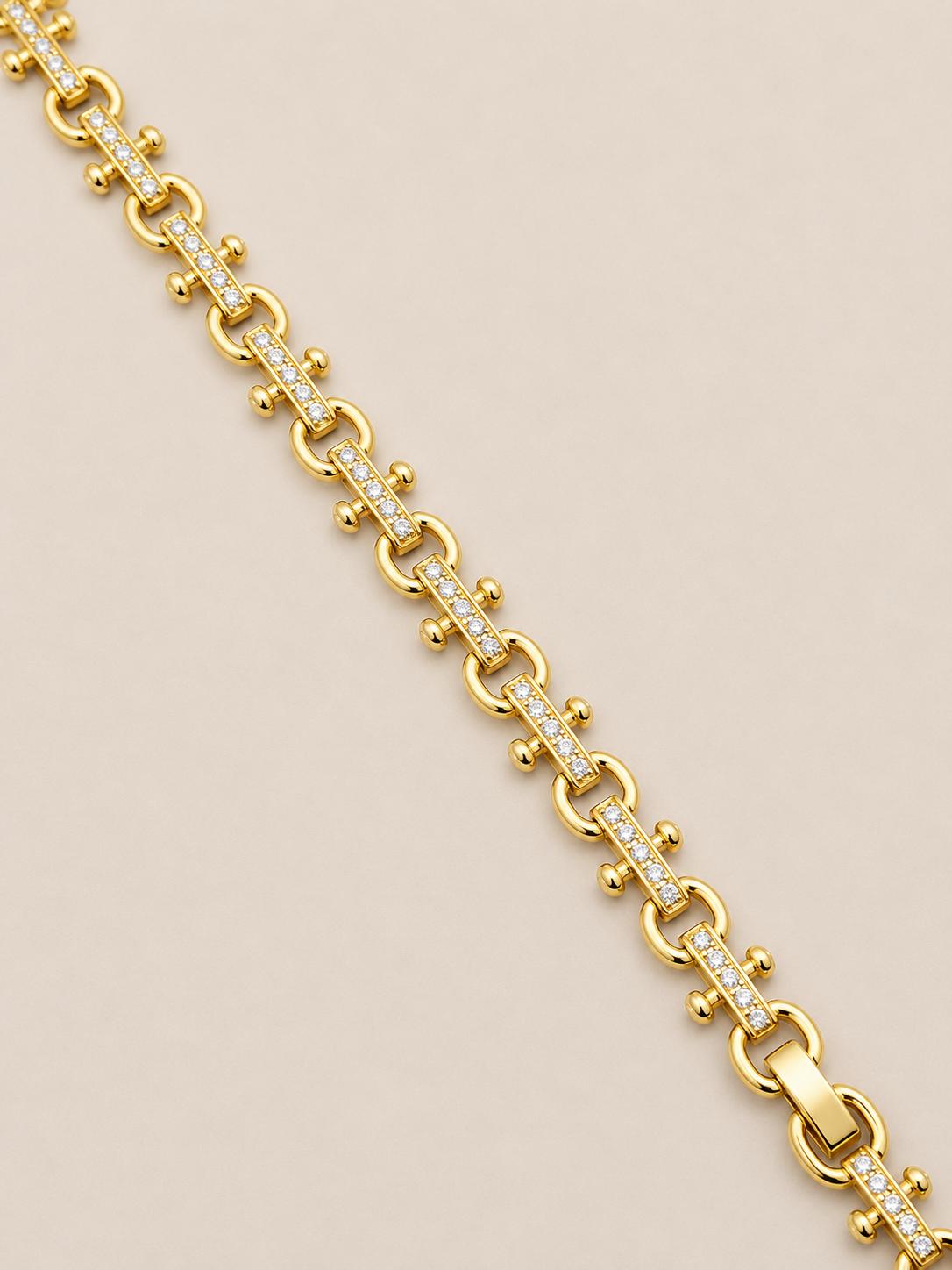 Elegant Taşlı Bileklik - 14K