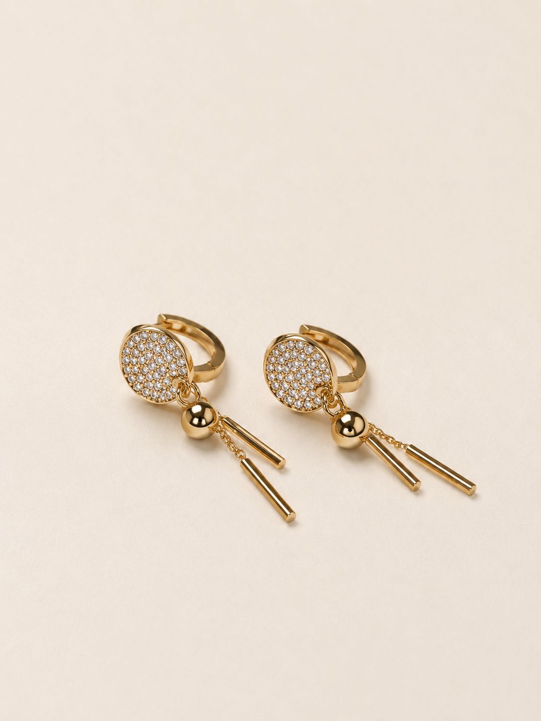 Sallantı Çubuk Küpe - 18K