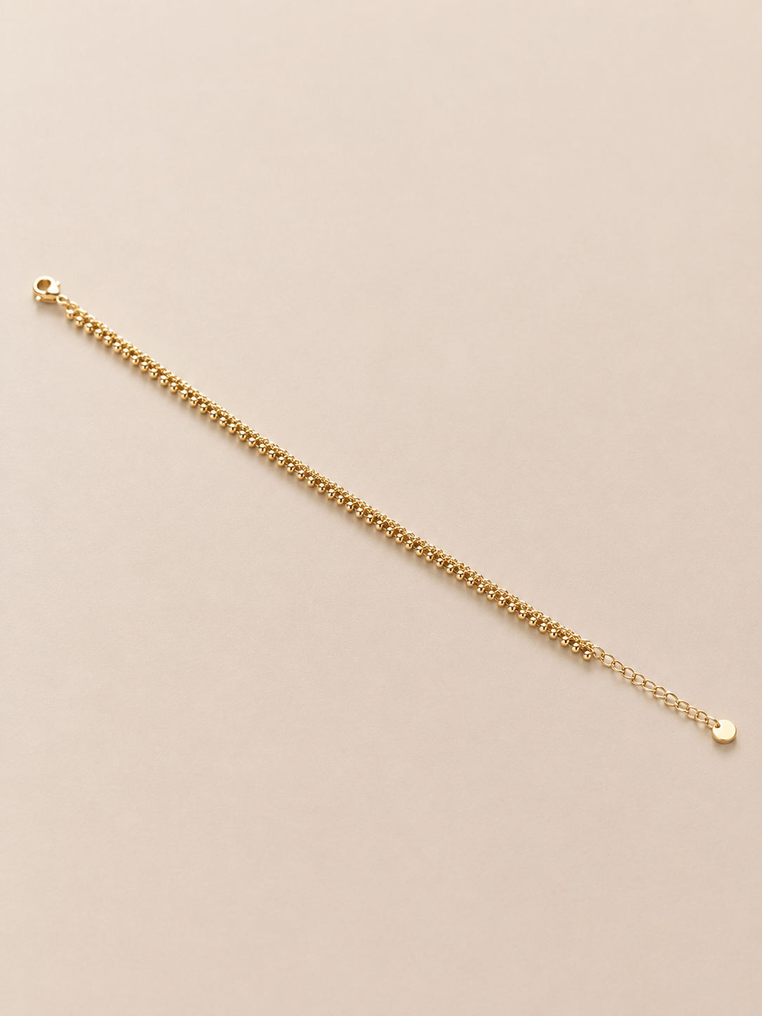 Gold Boncuklu Halhal - 18K