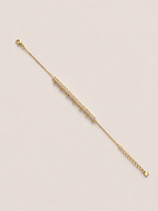 Parıltılı Gold Boncuklu Halhal - 18K